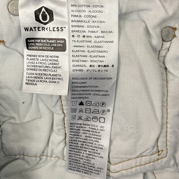 LEVIS 501 Shorts Womens Size 27 Blue Button Fly High Rise Distressed Denim - Picture 11 of 13